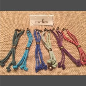 Lenny and Eva set of 6 leather bracelets